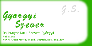 gyorgyi szever business card